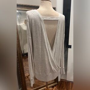 Athleta Light Gray Long Sleeve Tee